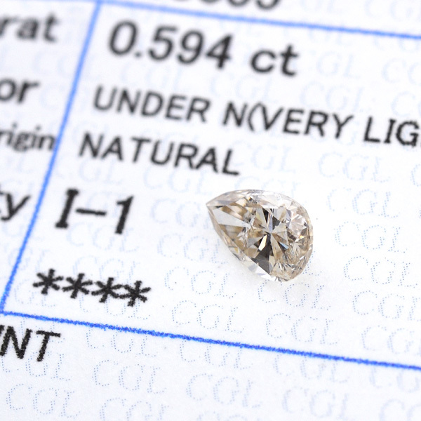 最終値下げ BSJD】ダイヤモンド ルース 天然 中央宝石研究所 0.594ct/I-1/PS ダイヤモンド