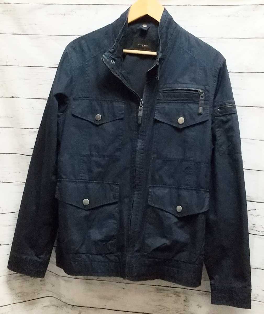 ZARA MAN ザラ メンズ ジャケット Lサイズ相当 ネイビー ZARA MAN ザラ メンズ ジャケット Lサイズ相当 ネイビー