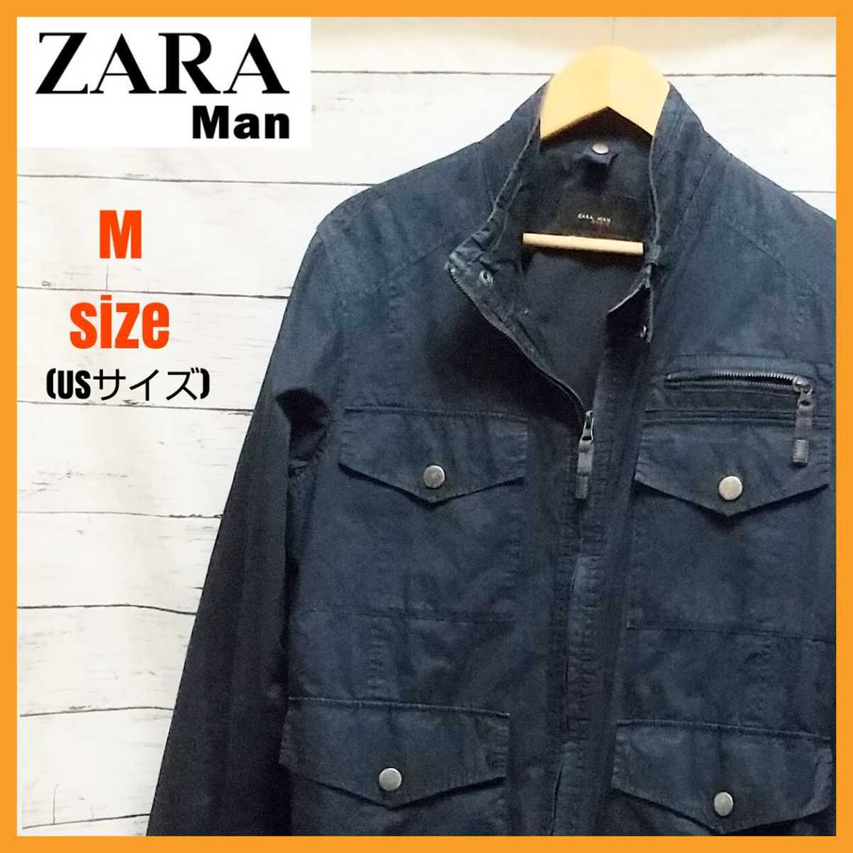 ZARA MAN ザラ メンズ ジャケット Lサイズ相当 ネイビー ZARA MAN ザラ メンズ ジャケット Lサイズ相当 ネイビー