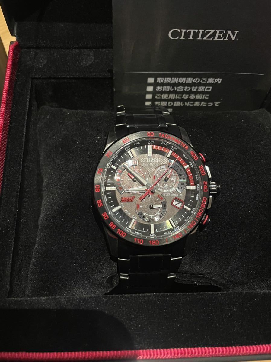【新品・未使用】STI Sports Chronograph 2022 スバル CITIZEN STI メカニカルウォッチ 2022 限定300本 シリアル付 ケース付き 腕時計