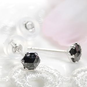 pt900 プラチナ ブラックダイヤモンド ピアス AAAクラス 人気 シンプル 0.30ct pia03ptのサムネイル