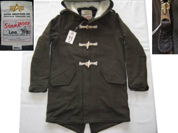 ★新品 ALPHA×Lee STORM RIDER アルファ×リー ストームライダー コラボ Mod'S Duffle Coat モッズダッフルコート S レディース 女性用★_画像1