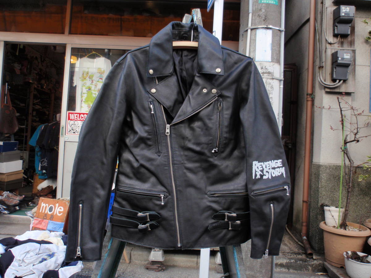 全品送料0円 ほぼ未使用!REVENGE×STORM(リベンジストーム) ダブルのレザーライダースジャケット サイズL Lサイズ 全品送料0円 ほぼ未使用!REVENGE×STORM(リベンジストーム) ダブルのレザーライダースジャケット サイズL Lサイズ