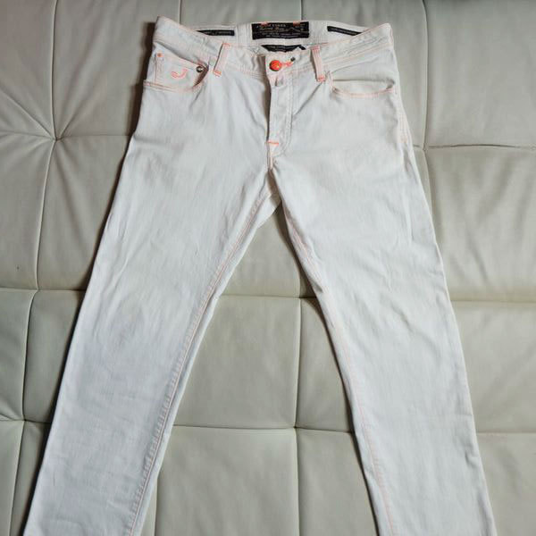 ヤコブコーエン J622 COMFORT ストレッチホワイトパンツ 34(メンズM位