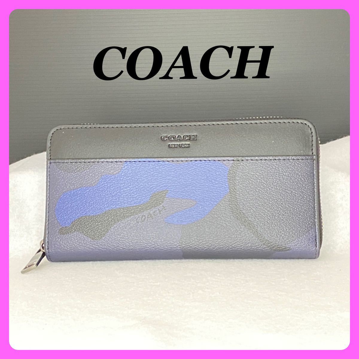 88%OFF!】 COACH コーチ グリーン カモフラージュ 長財布 メンズ 新品