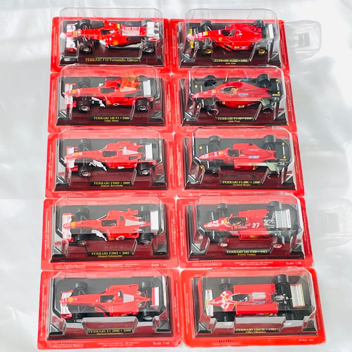 未開封品 公式 フェラーリ F1 コレクション フィギュア 10台 未開封品 公式 フェラーリ F1 コレクション フィギュア 10台