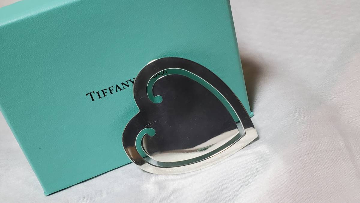 正規レア TIFFANY&COティファニー ペレット ハート型マネークリップ