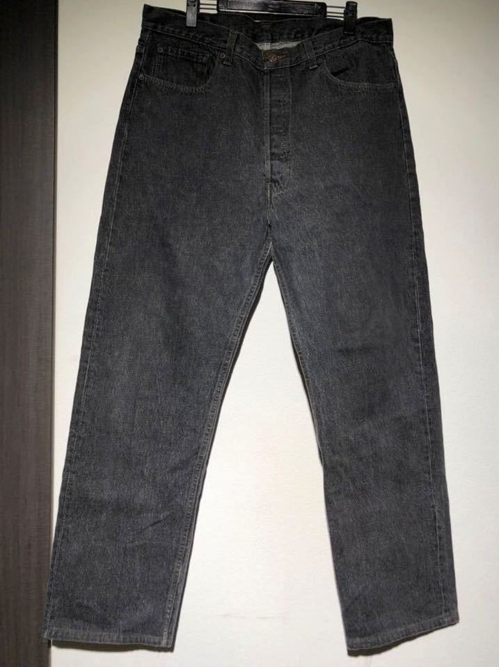 希少 美品 90年代 W38 Levi''s 501-0658 先染め ブラックデニム usa製