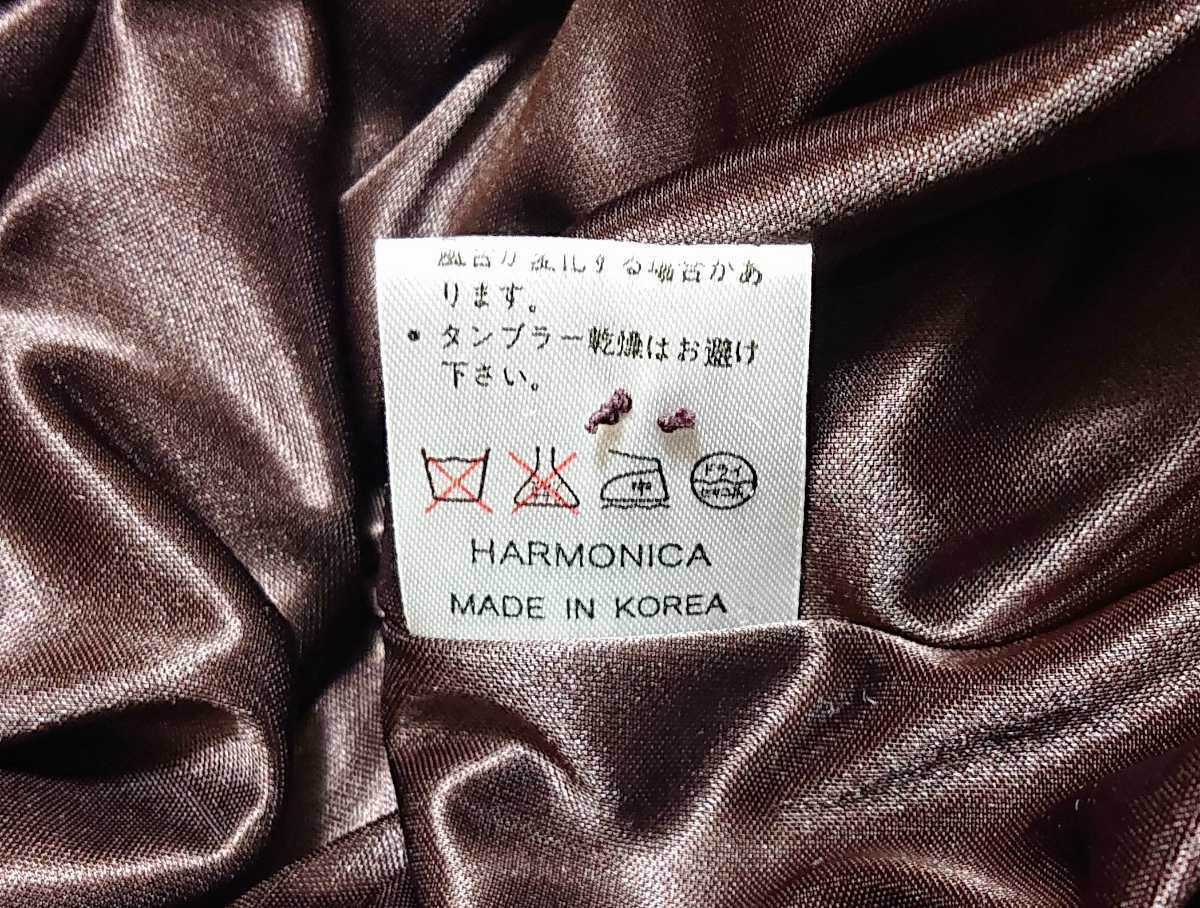 ☆美品☆HARMONICA ハーモニカ 長袖ワンピース Mサイズ(レディース) ブラウン_画像8