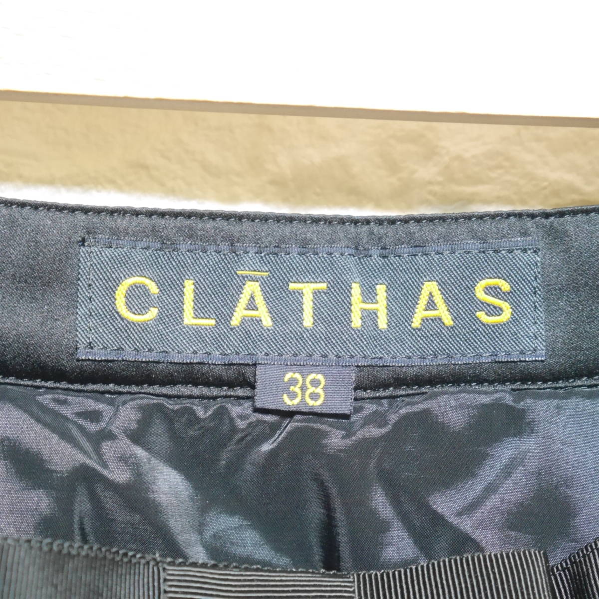 A373　◆　CLATHAS　|　クレイサス　ミニスカート　黒系　中古　サイズ38_画像7