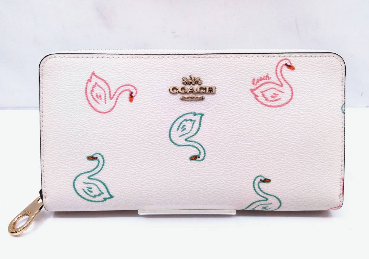 COACH コーチ レザー ラウンドファスナー 長財布 ラウンドジップ