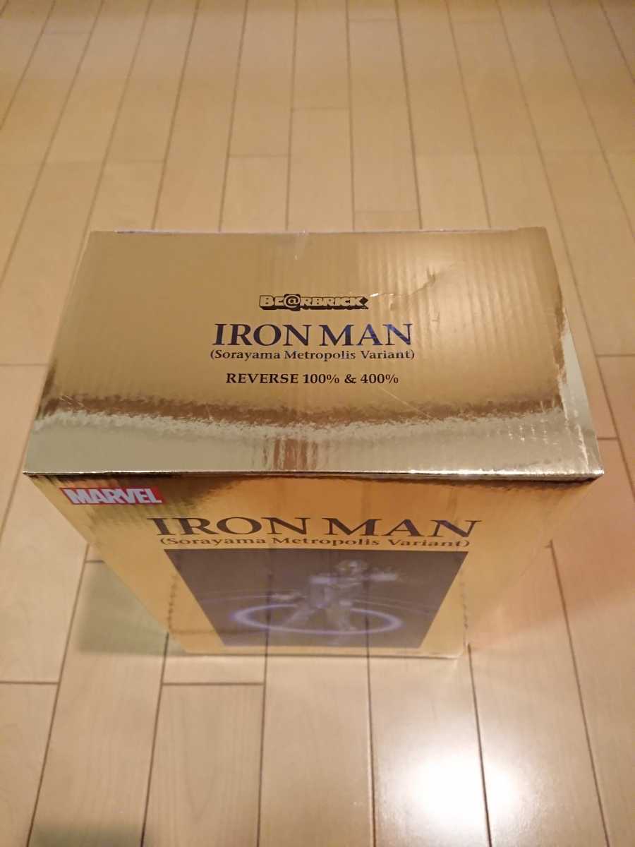 BE@RBRICK IRON MAN REVERSE 100％ & 400％ Sorayama Metropolis Variant MARK Ⅲ ベアブリックアイアンマンソラヤマ空山基2G_画像4