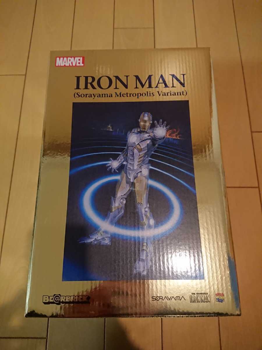 BE@RBRICK IRON MAN REVERSE 100％ & 400％ Sorayama Metropolis Variant MARK Ⅲ ベアブリックアイアンマンソラヤマ空山基2G_画像2