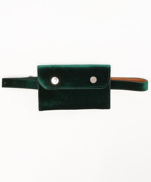 Sevens velour waist bag green 