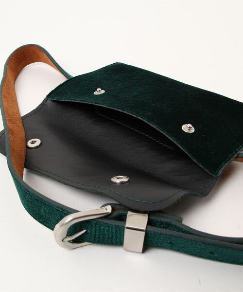 Sevens velour waist bag green 