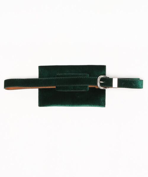 Sevens velour waist bag green 