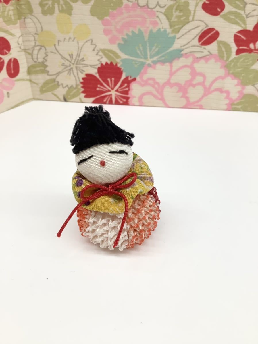 * hand made *.. finished ...* old cloth * crepe-de-chine * girl doll small ③[U]