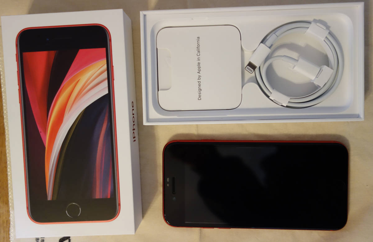 極美品】【送料無料】 iPhone SE 64GB レッド PRODUCT red SIMロック
