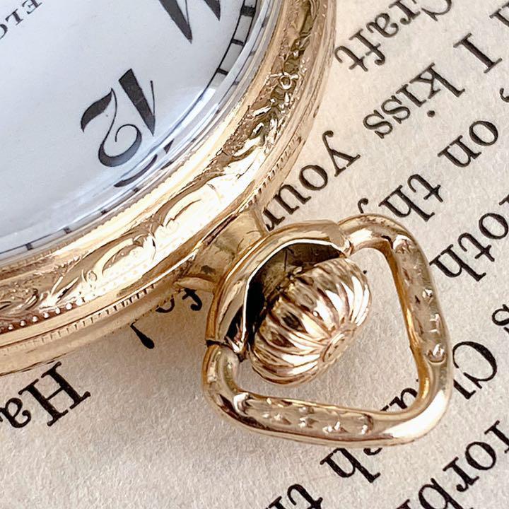 ◎1922年製/米国/ビンテージ/ElGIN/エルジン/懐中時計/美しい彫刻/12