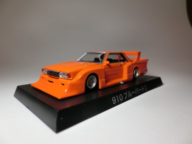  small modified 910 Bluebird ① orange 1|64gla tea n collection no. 12.( minicar, highway racer, lowrider, deep rim )