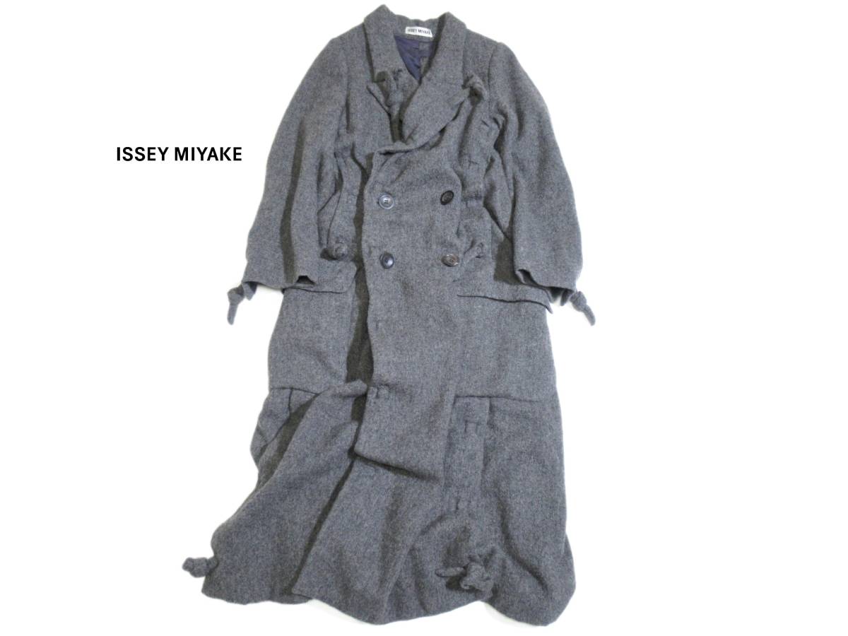 レア ISSEY MIYAKE イッセイミヤケ 構築 デザイン ロング コート M