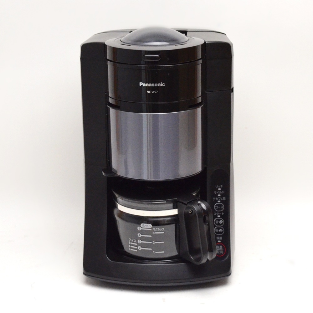良品 Panasonic 沸騰浄水コーヒーメーカー NC-A57 ブラック 2020年 