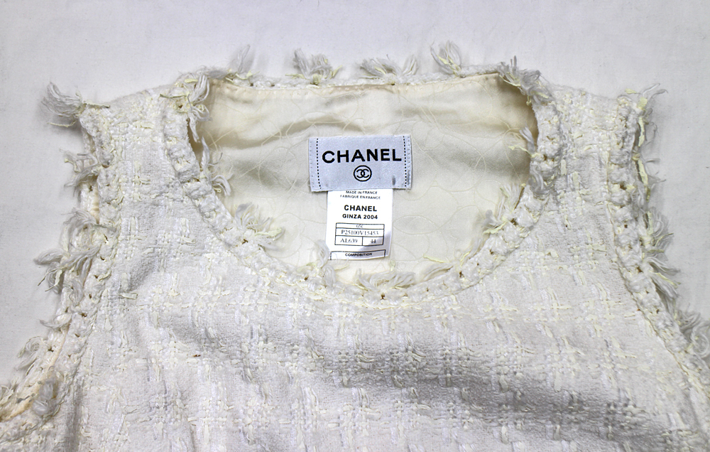 CHANEL】シャネル カットソー レディース 44 ホワイト コットン CHANEL】シャネル カットソー レディース 44 ホワイト コットン