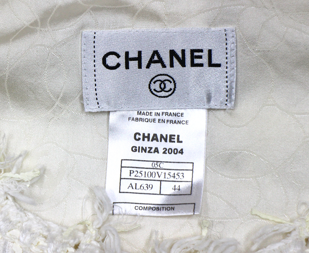 CHANEL】シャネル カットソー レディース 44 ホワイト コットン CHANEL】シャネル カットソー レディース 44 ホワイト コットン