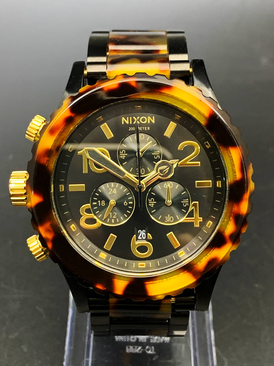 単品価格 NIXON ニクソン 42-20 クロノグラフ べっ甲 腕時計 腕時計