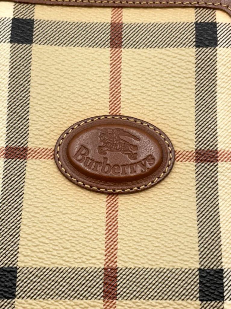 バーバリー　ラウンドファスナー　二つ折り財布　ブラウン×チェック　PVC 未使用品　小銭入れ付き　メンズ　レディース　カードケース　
