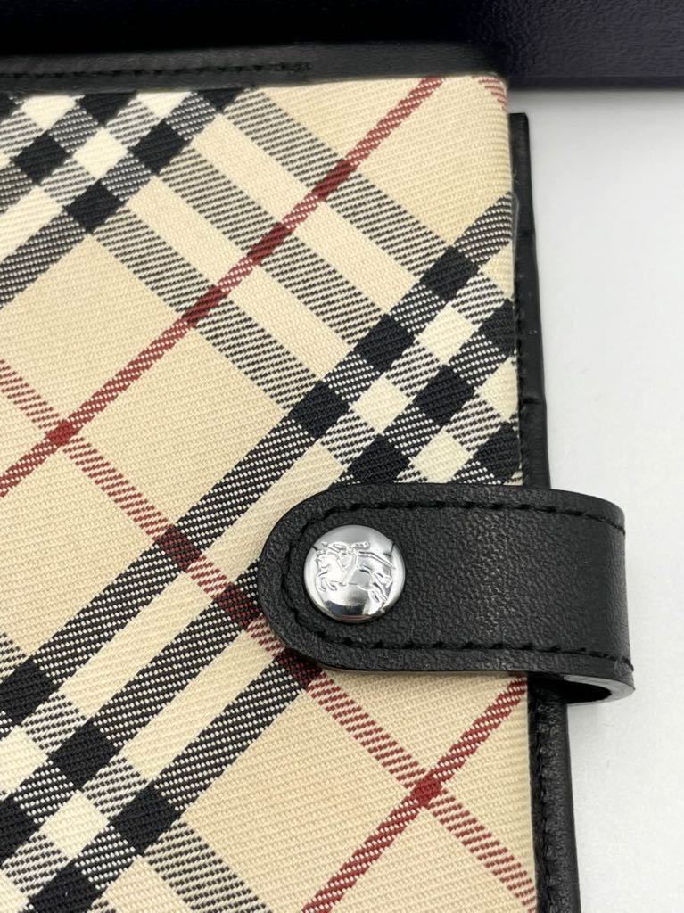 バーバリー システム手帳 ブラック×チェック 未使用品 メンズ バーバリー システム手帳 ブラック×チェック 未使用品 メンズ