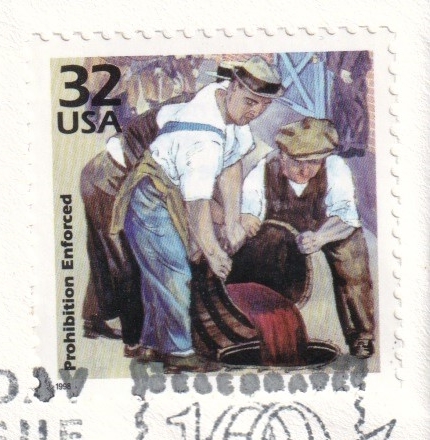 [FDC]20 century stamp :1920 period * sake kind manufacture sale prohibition ..(4)(1998 year )( America ) real .t2826