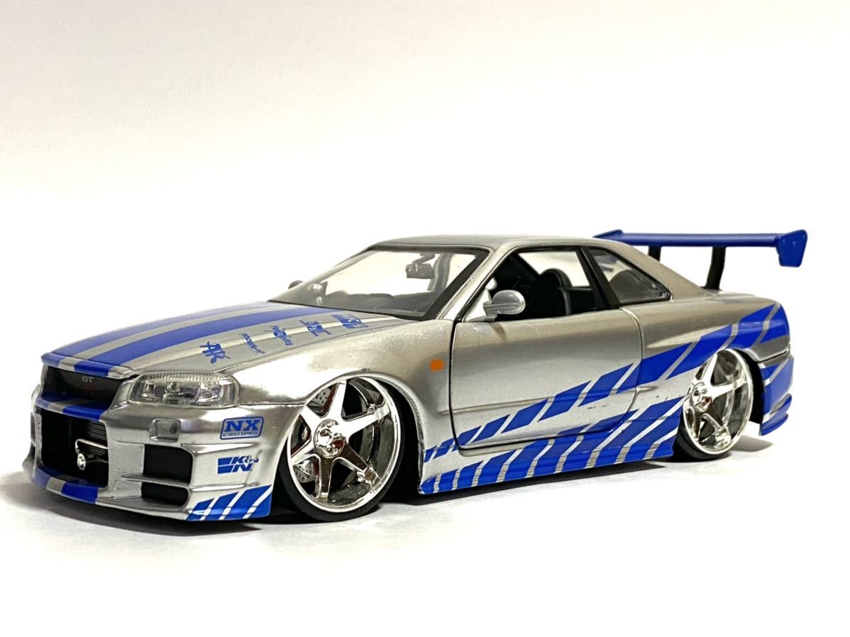 Jada 1 24 ワイルドスピード 日産 スカイライン Gt R R34 ブライアン 劇中車 Jada Toys 売買されたオークション情報 Yahooの商品情報をアーカイブ公開 オークファン Aucfan Com