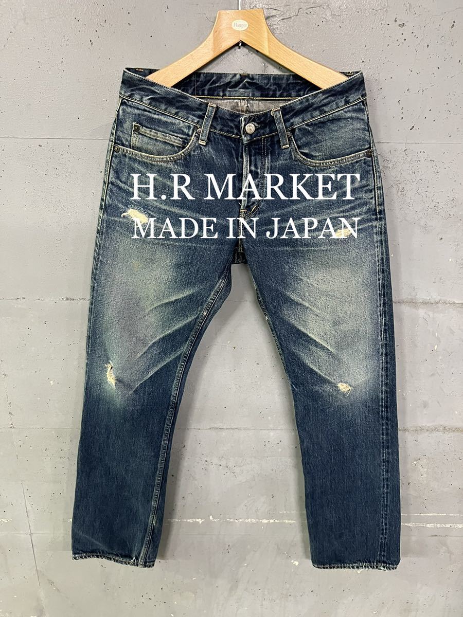 H.R MARKET повреждение обработка cell bichi Denim! сделано в Японии! Hollywood Ranch Market 