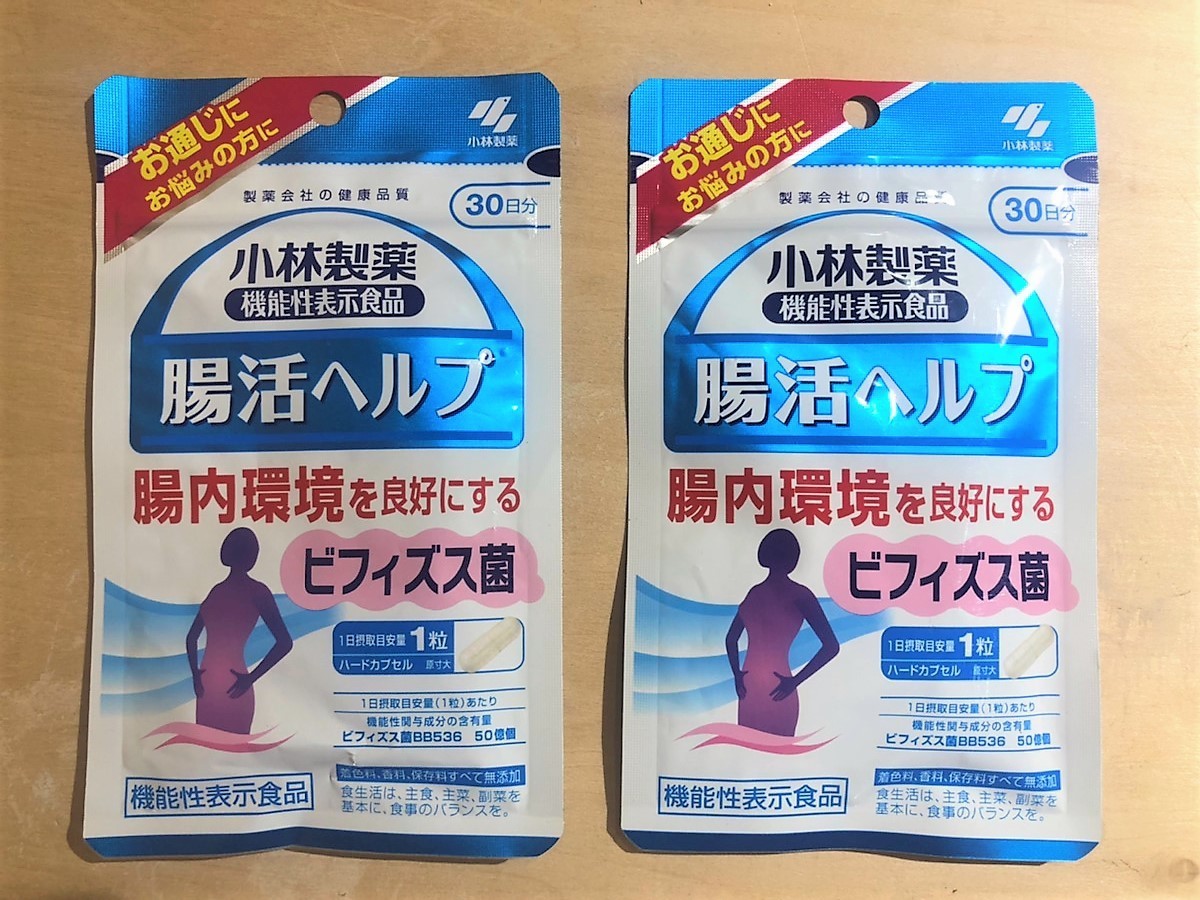 ♪【賞味期限間近】★1円スタート★小林製薬 腸活ヘルプ 2個セット【送料無料】2022Q1YO1-MIX11G-662-591_画像1