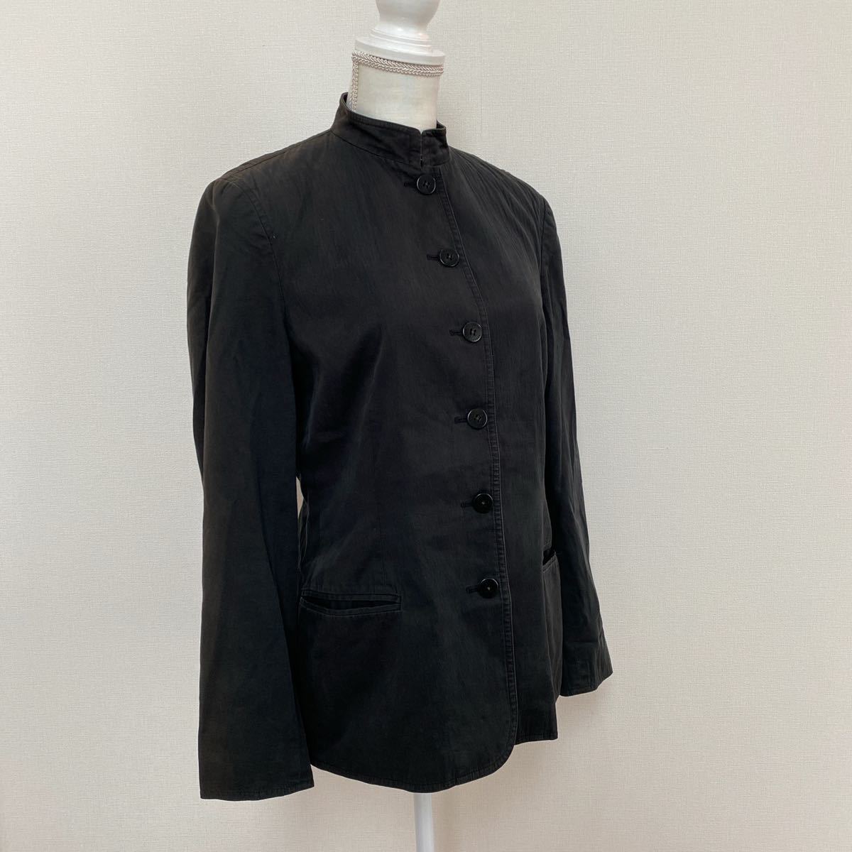 ローレンラルフローレン　シャツジャケット　スタンドカラー　黒色　大きいサイズ　綿　コットンジャケット　LAUREN RALPH LAUREN_画像5