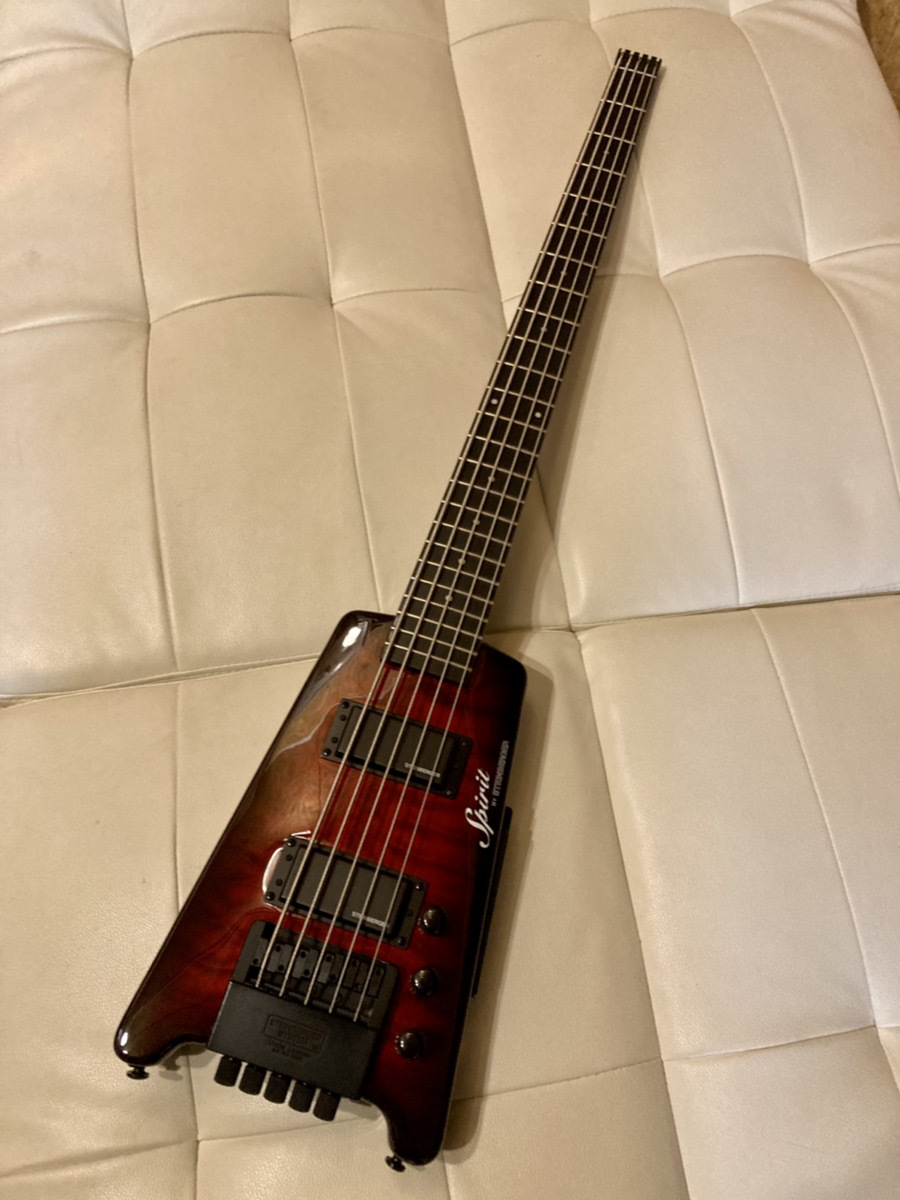 STEINBERGER SPIRIT XT-25 QUILT TOP STANDARD BASS Wine Red ヘッド