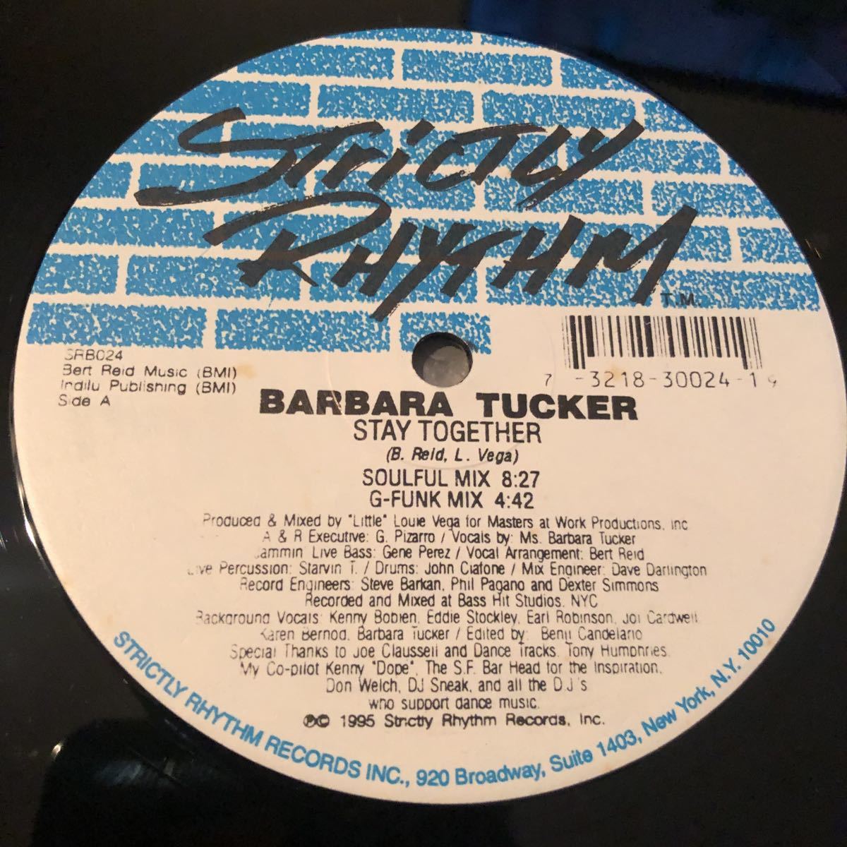 【2LP 12inch】Barbara Tucker Stay Together SRB024 Strictly Rhythm_画像6