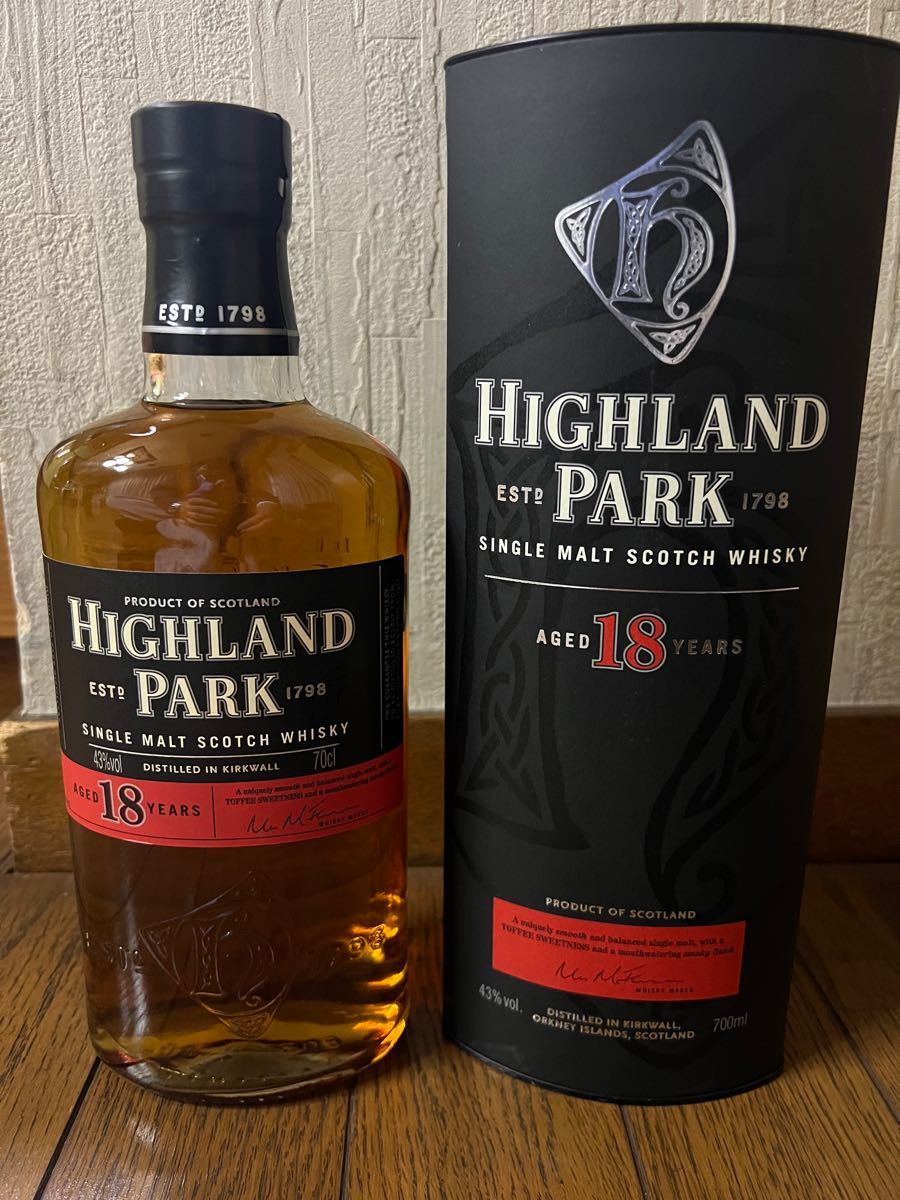 終売 希少】ハイランドパーク18年 旧ボトル43度 700ml 化粧箱付