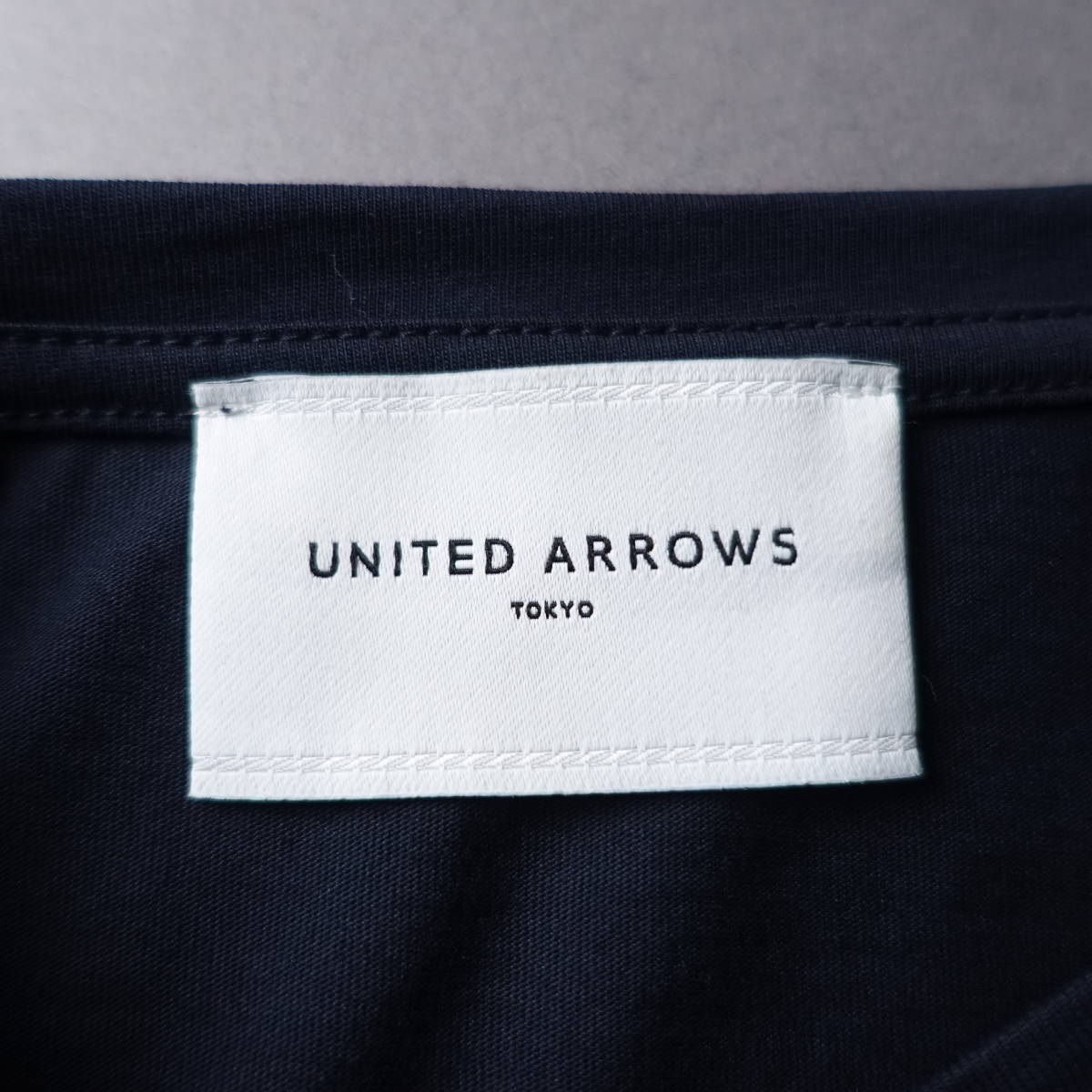 UNITED ARROWS/ユナイテッドアローズ/日本製/フリル/ノースリーブ/ブラウス/ダークネイビー/カットソー/レディース_画像4