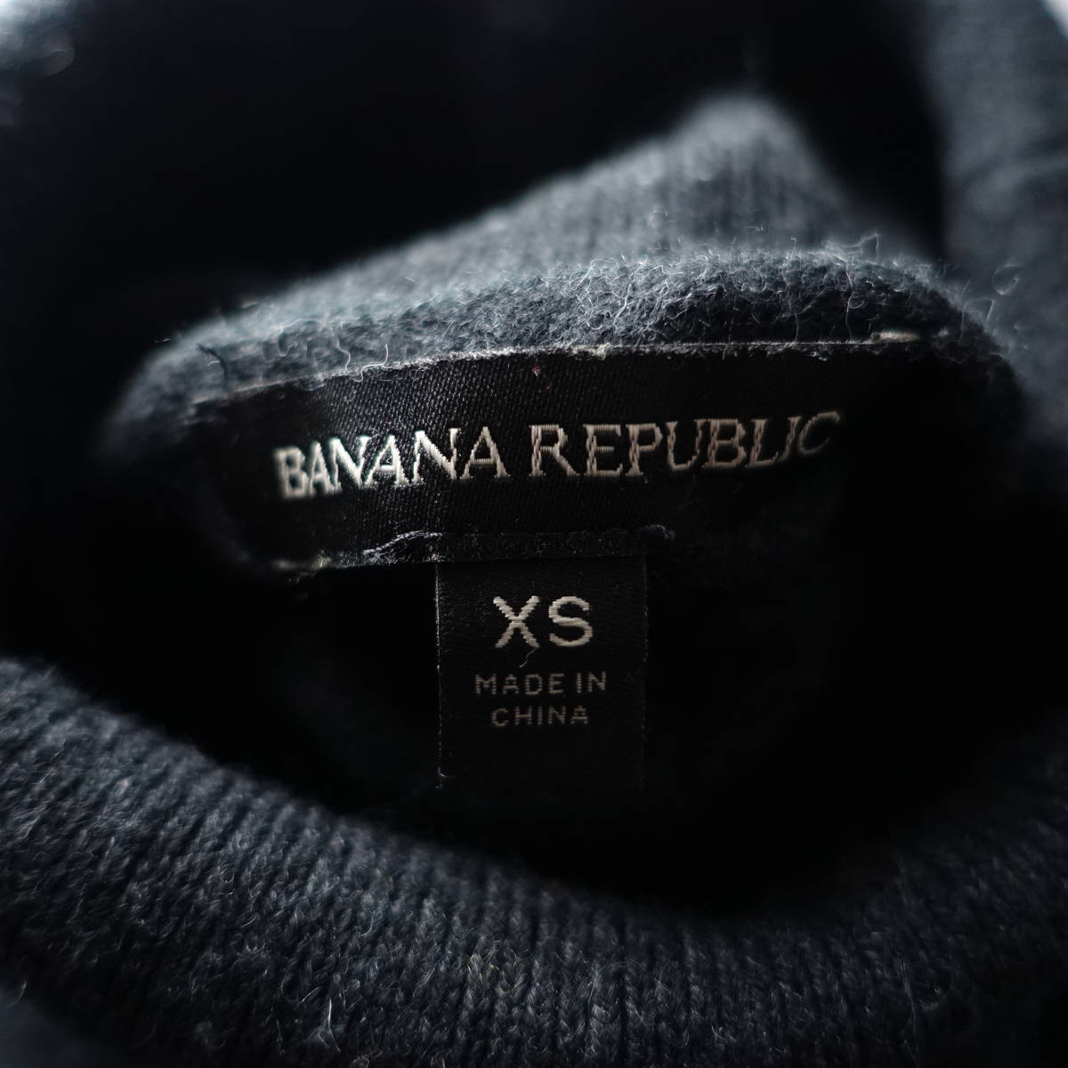 BANANA REPUBLIC/バナナリパブリック/XS/ウール混/カシミヤ混/タートルネックセーター/ダークグレー/レディース/カットソー_画像3