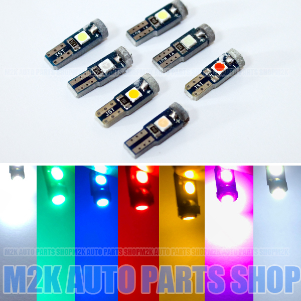 1個 LED 3SMD T5 T6.5 ライトエアコン メーター パネル 基盤型 ソケット ピンク 球 広角照射 バイク 車 汎用_画像2