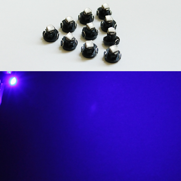 10個 LED T4.2 バルブ ドーム エアコン メーター スイッチ インジゲーター ポジション 照明 球 高輝度 ブルー 青_画像1