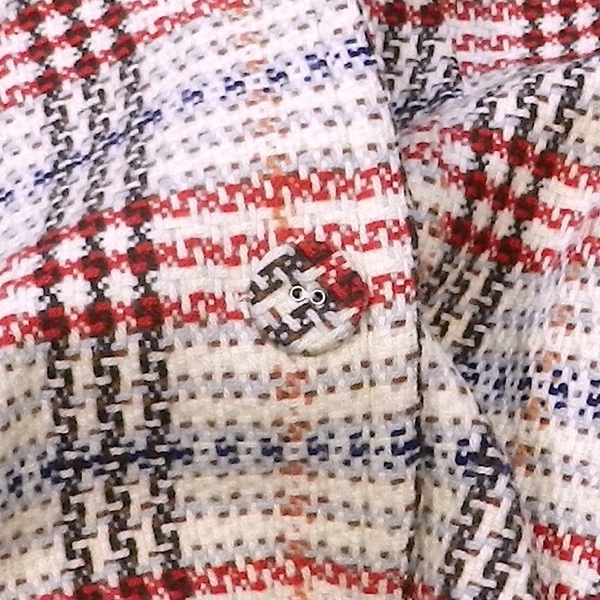 PAUL & JOE paul (pole) & Joe design futoshi thread tweed wool jacket half coat single to wrench check pattern 36 / S