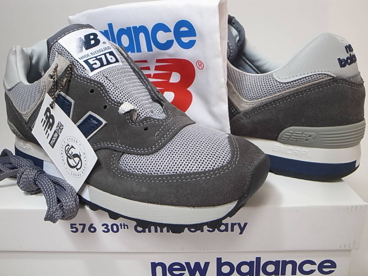 【送料無料 即決】NEW BALANCE UK製 OM576OGG 25.5cm US7.5新品M576 30周年記念30th Anniversaryオリジナル復刻OGグレーGRAY限定イギリス製