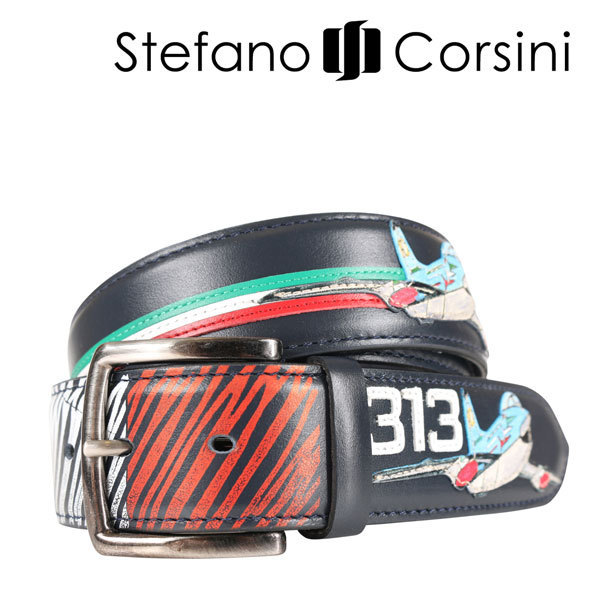 Stefano Corsini（ステファノ・コルシーニ） ベルト FTFRECCE ネイビー 