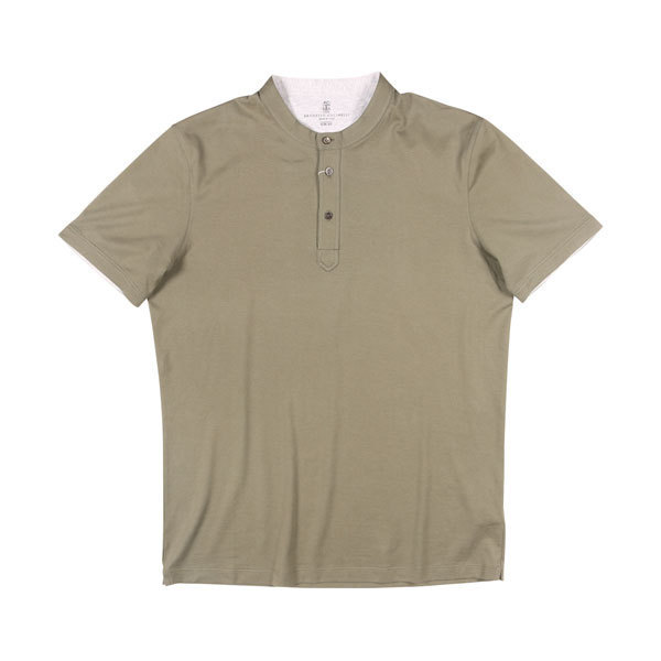 BRUNELLO CUCINELLI(ブルネロクチネリ) ヘンリーネック半袖Tシャツ
