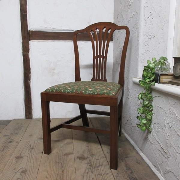 ダイニングチェア ウィリアムモリス 椅子 イス 木製 マホガニー 英国 イギリス アンティーク 家具 店舗什器 DININGCHAIR 4541d