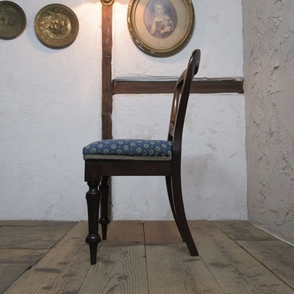 イギリス アンティーク 家具 ダイニングチェア バルーンバック 椅子 イス 店舗什器 木製 マホガニー 英国 DININGCHAIR 4548d_画像7
