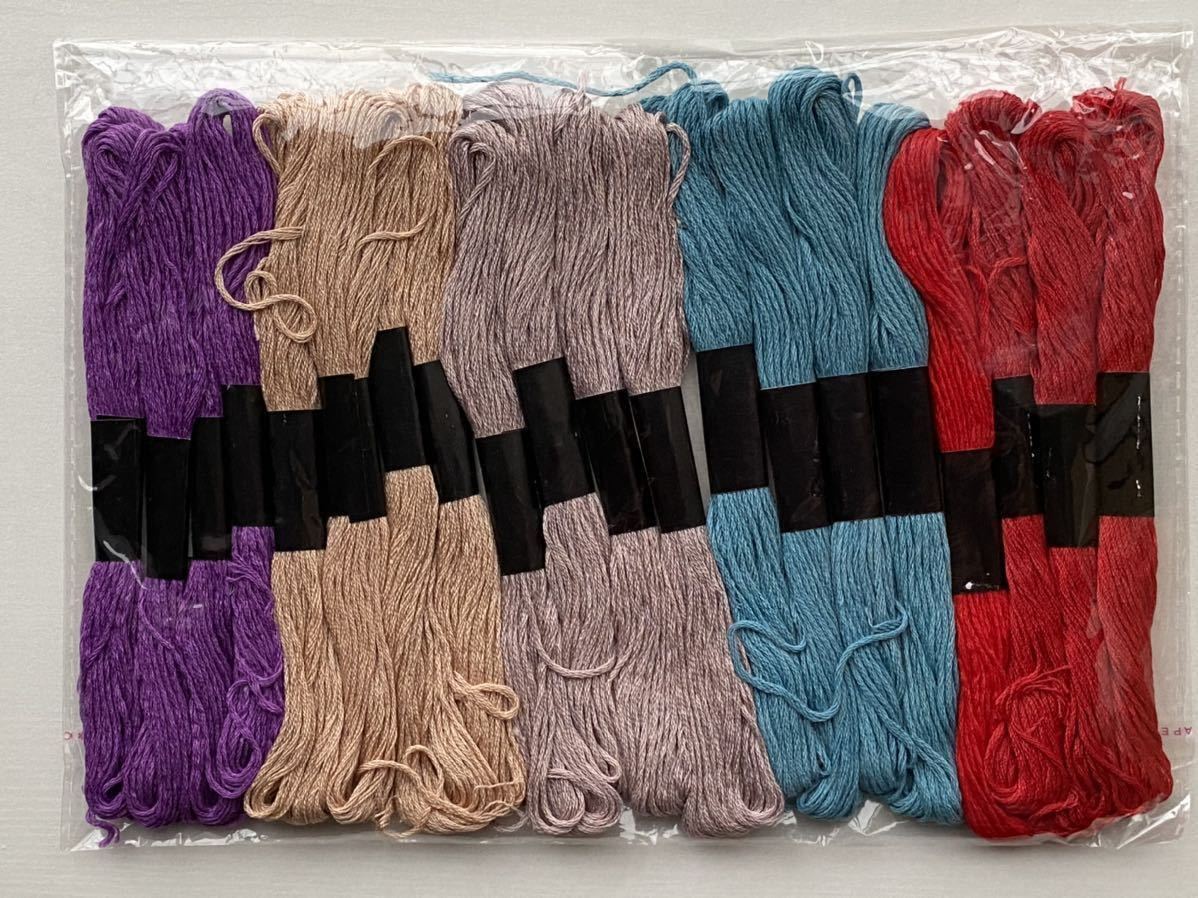 ヤフオク 刺繍糸 5色 本 ミサンガ ボタンホール 刺し子